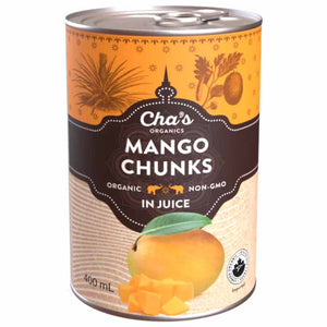 Cha's Organics - Mango Chunks In Juice, 400ml