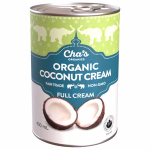 Cha's Organics - Organic Coconut Cream Full Cream, 400ml