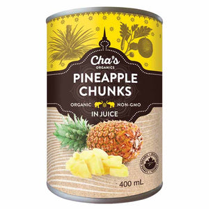 Cha's Organics - Pineapple Chunks In Juice, 400ml