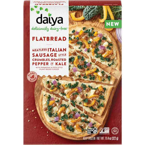 Daiya - Flat Pizza Meatless Sausage Pepper Kale, 322g