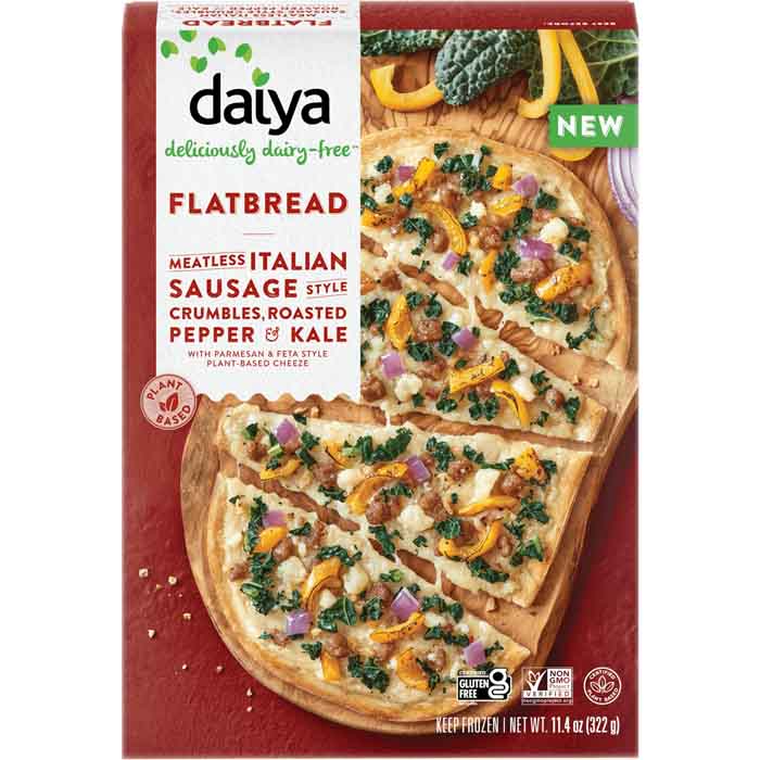 Daiya - Flat Pizza Meatless Sausage Pepper Kale, 322g