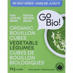 Gobio! - Organic Bouillon Cubes Vegetable 6 Cubes, 54g
