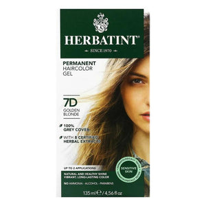 Herbatint - Permanent Hair Color, 7D Golden Blonde, 135ml