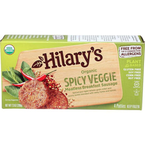 Hilary's - Breakfast Sausage Spicy Veggie 4 Patties, 207g