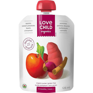 Love Child Organics - Apples Sweet Potatoes Beets Cinnamon Organic Puree 6 Months +, 128ml