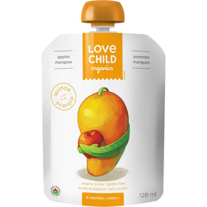 Love Child Organics - Apples, Mangoes Organic Puree 6 Months+, 128ml