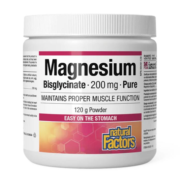 Natural Factors Magnesium Bisglycinate Powder, 120g PlantX Canada
