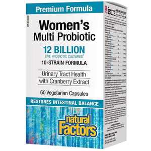 Natural Factors - Women's Multi Probiotic 12 Billion Live Probiotic Cultures | Multiple Sizes