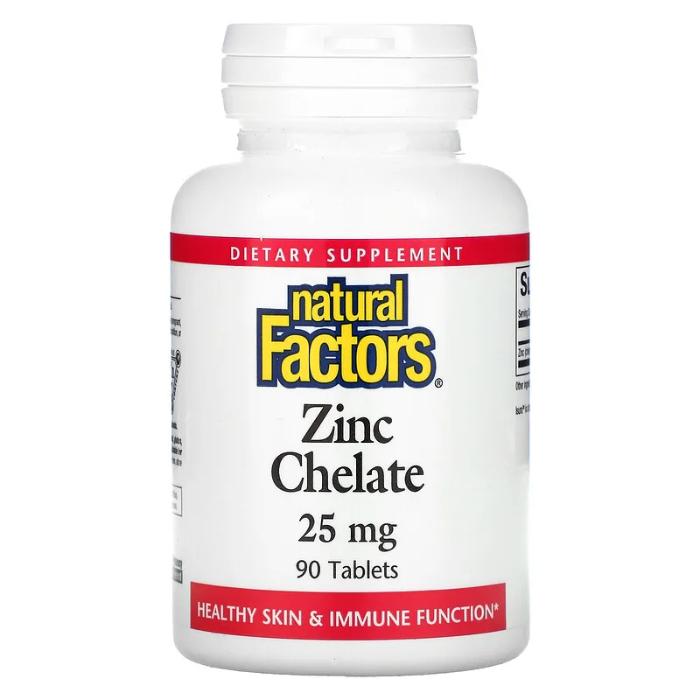 Natural Factors - Zinc Chelate, 90 Tablets