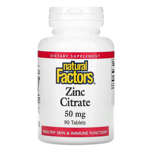 Natural Factors - Zinc Citrate 50 mg, 90 Tablets