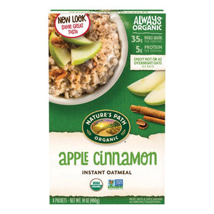 Nature's Path - Instant Oatmeal Apple Cinnamon Organic 8 Packets, 400g