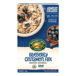 Nature's Path - Instant Oatmeal Blueberry Cinnamon Flax Organic 8 Packets, 320g