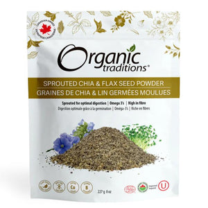 Organic Traditions - Chia Seed/Flax Sprouted Powder, 227g