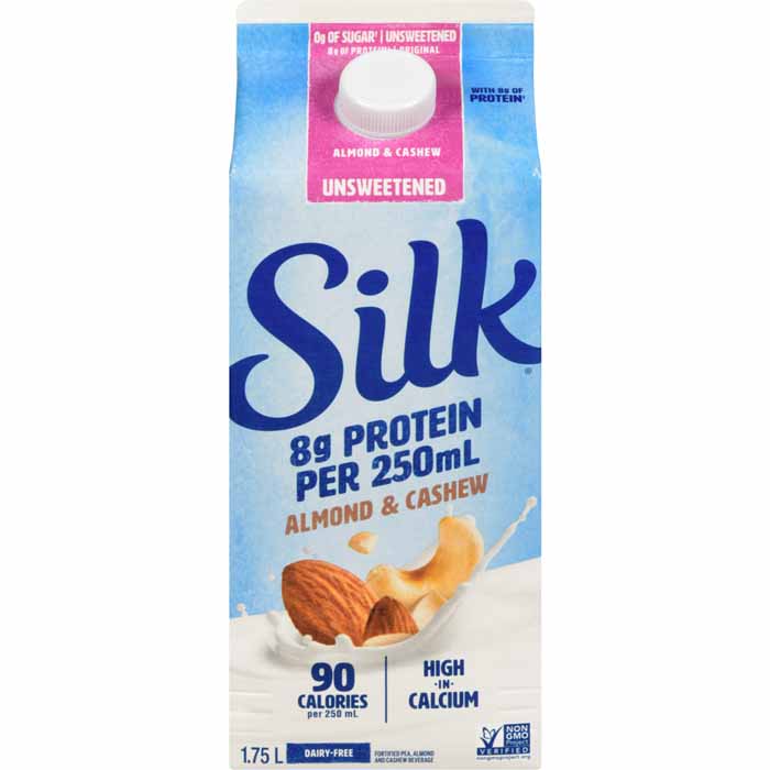 Silk Original Unsweetened Almond & Cashew Protein Drink, 1.75L