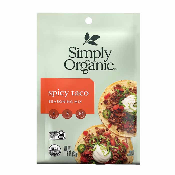 Simply Organic Taco Seasoning, 32g PlantX Canada