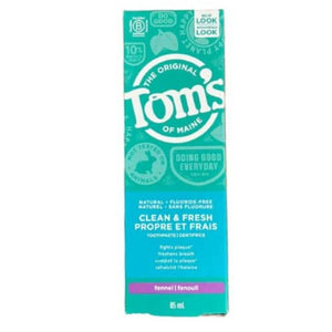 Tom's Of Maine - Clean & Fresh Fennel Toothpaste, 85ml
