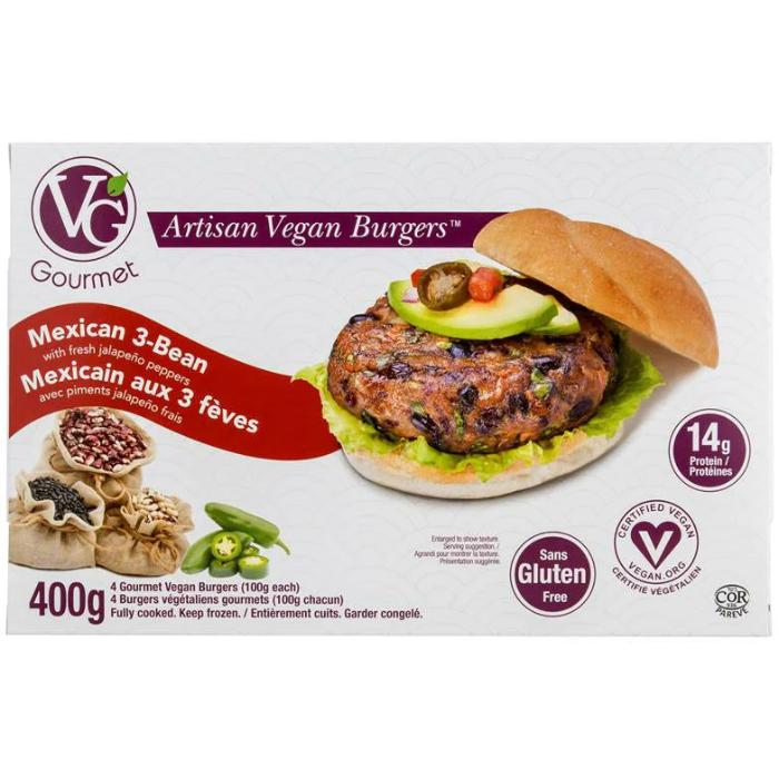 VG Gourmet - Vegan Burgers 3 Bean Mexican, 400g