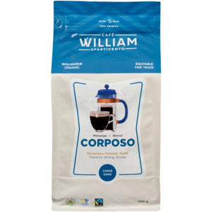 William Spartivento - Cafe Beans Blend Corposo Dark Organic, 650g