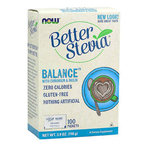 NOW FOODS - Stevia Balance (with Inulin & Chromium) Packets 1g*100, 100g