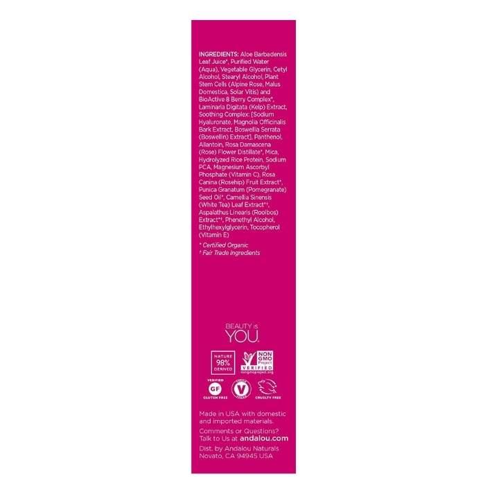 Andalou Naturals - Sensitive 1000 Roses Eye Revive Contour Gel, 18ml - ingredients