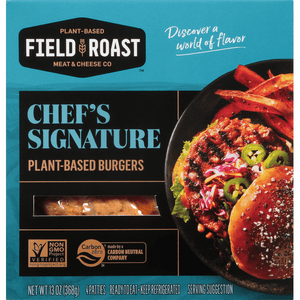 Field Roast - Chef’s Signature Plant-Based Burgers, 13oz