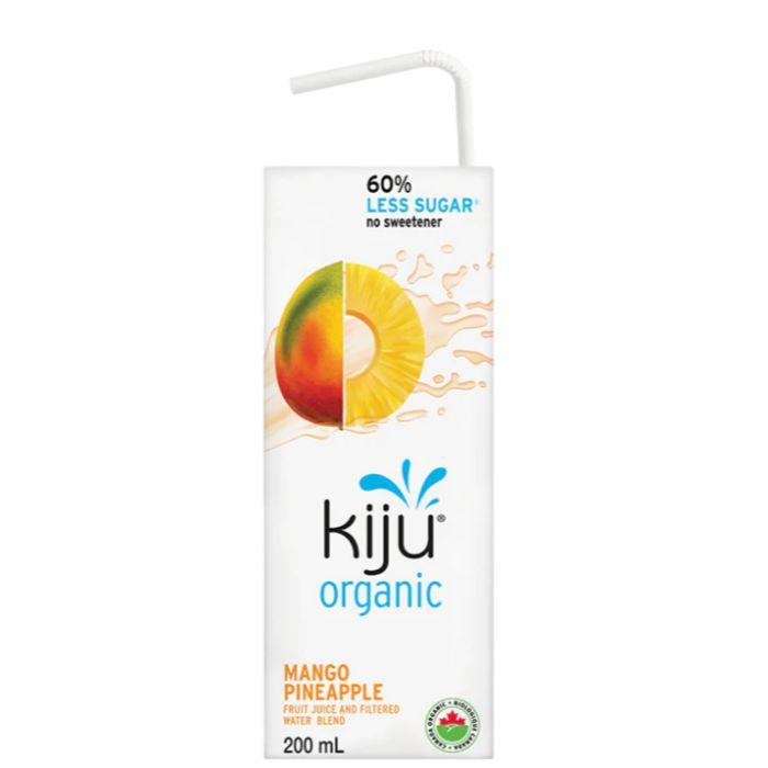 Kiju Organic Mango Pineapple Fruit Juice and Filtered Water Blend, 4