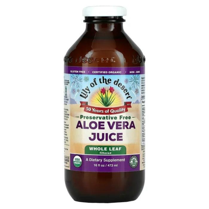 Lily Of The Desert - Organic Whole Leaf Aloe Vera Juice (Preservative-Free), 473 ml