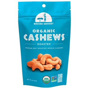 Manuvo Harvest Organics - Organic Roasted Cashews, 112g