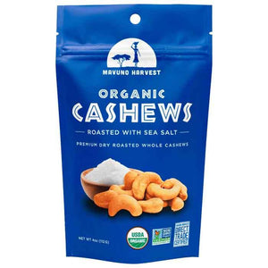 Manuvo Harvest Organics - Organic Roasted Cashews with Sea Salt, 112g