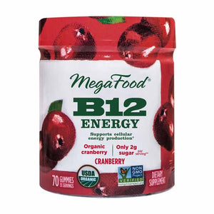 MegaFood - B12 Energy Gummies, 70 Gummies | Assorted Flavours