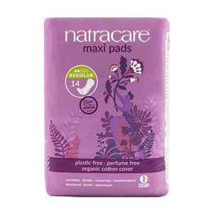Natracare - Organic Cotton Natural Maxi Pads Regular, 14-Pads