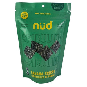 Nud Fud - Organic Spirulina Banana Crisps, 66g