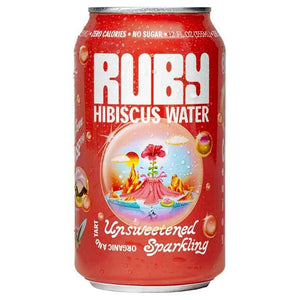 Ruby Hibiscus Water - Organic Ruby Hibiscus Water, 284ml | Multiple Flavours