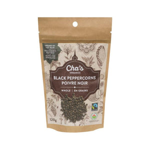 Cha's Organics - Black Peppercorns Whole, 120g