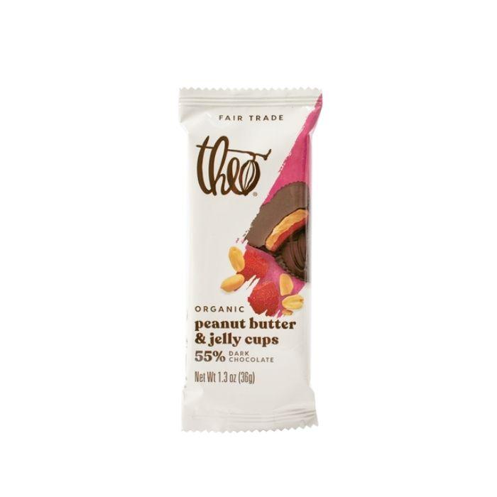 Theo - Organic & Fair Trade Dark Chocolate Cups peanut butter and jelly