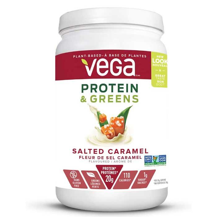 Vega - Protein & Greens - Plant-Based Protein Powder , Salted Caramel (600g)