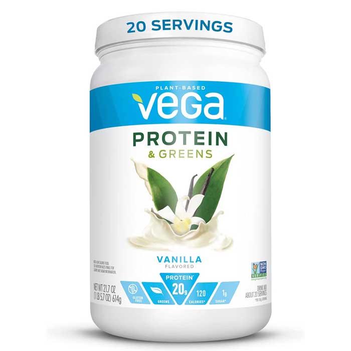 Vega - Protein & Greens - Plant-Based Protein Powder , Vanilla (614g)