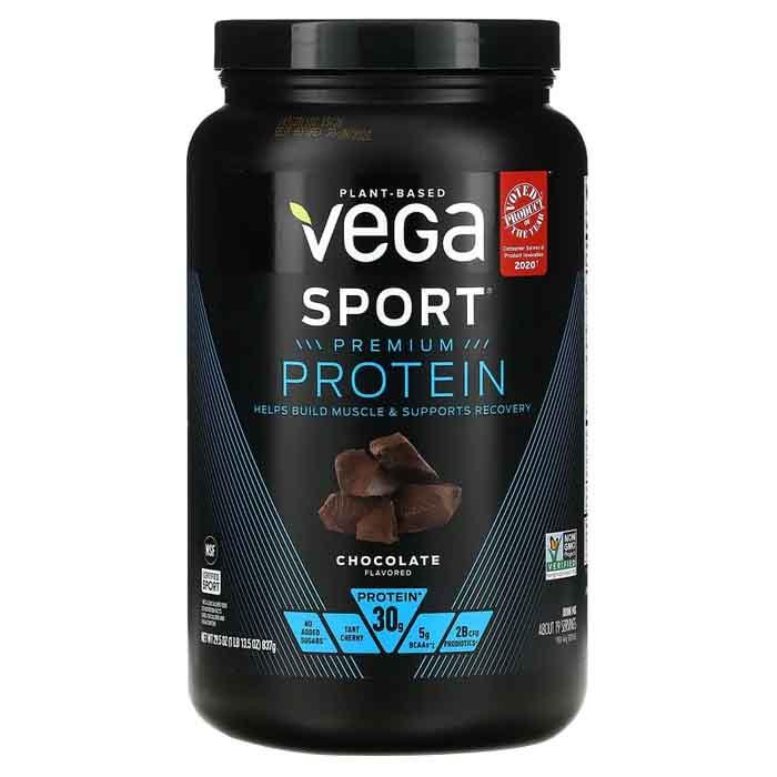 Vega - Sport - Premium Plant-Based Protein Powder, Chocolate (837g)