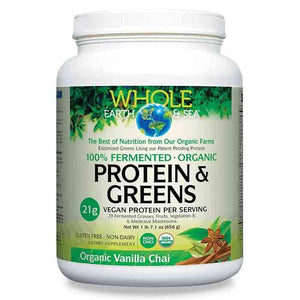 Whole Earth & Sea - Fermented Organic Protein & Greens, Organic Vanilla Chai, 656g