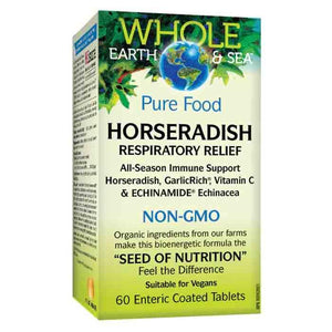 Whole Earth & Sea - Horseradish Respiratory Relief, 60 Tablets