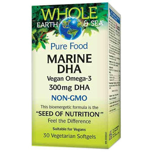Whole Earth & Sea - Pure Food Marine DHA Vegan Omega-3, 30 Softgels