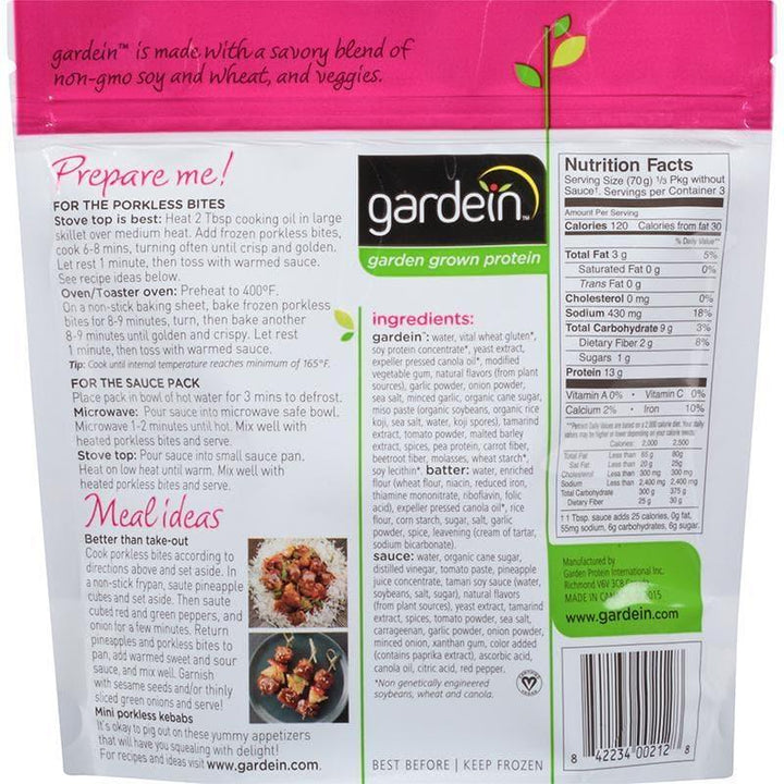 Gardein - Sweet N’ Sour Porkless Bites, 10.5 oz- Pantry 2