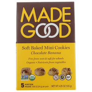 Madegood – Banana Chocolate Mini Cookies, 4.25 oz