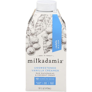 Milkadamia - Unsweetened Vanilla Creamer, 16 Fl