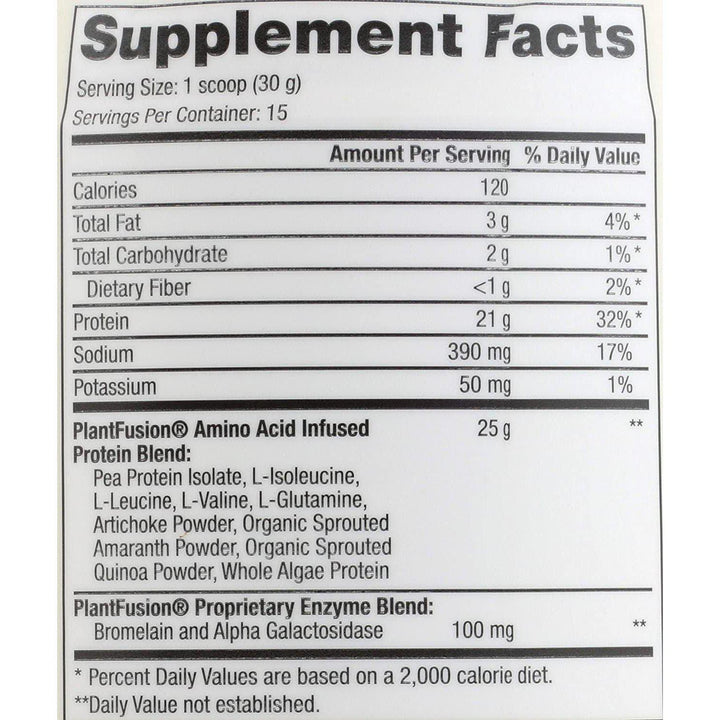 PlantFusion – Vanilla Protein Powder, 15.87 oz- Pantry 2