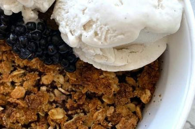 High Protein Blackberry Crumble
