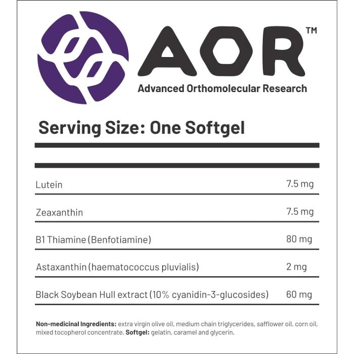 AOR - Vision Support Ii 60S, 60 Softgels - back