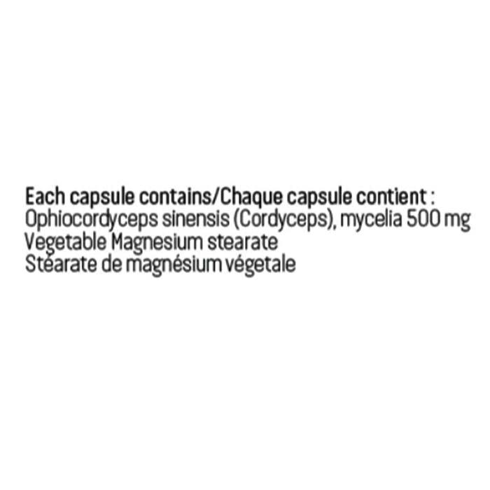 Alterra - Cordyceps 500mg, 90 Capsules - Back