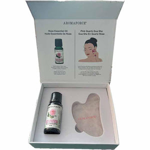 Aromaforce - Beauty Set: Gua Sha And Rose Essential Oil, 1 Unit