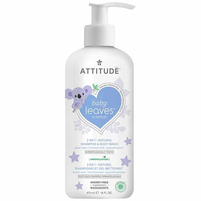 Attitude - 2-In-1 Shampoo & Body Wash - Almond Milk, 473ml